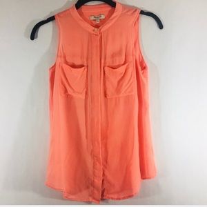 Madewell Semi Sheer coral Top FINAL PRICE